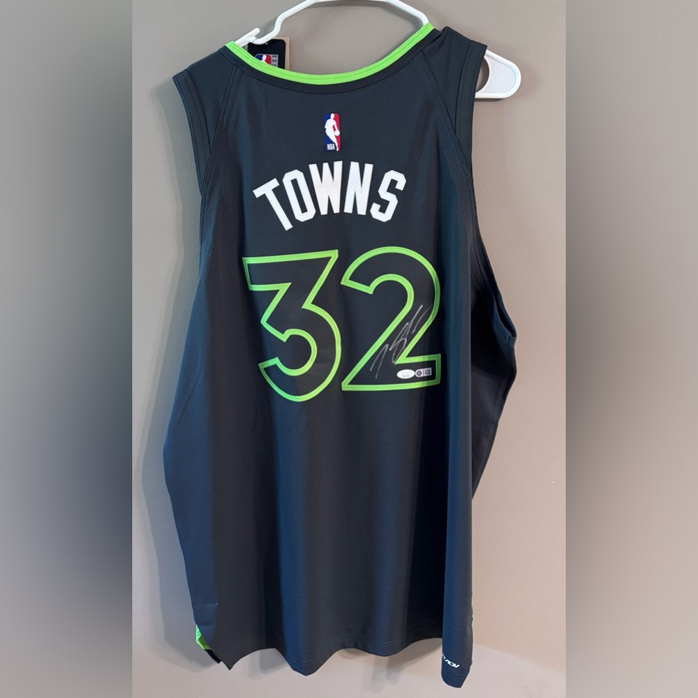 Karl-Anthony Towns Signed Timberwolves Authentic Jersey JSA
